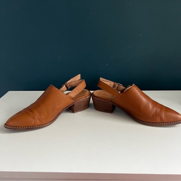 Madewell Caramel Leather Booties with Strap Size 7 - Picture 4 of 7